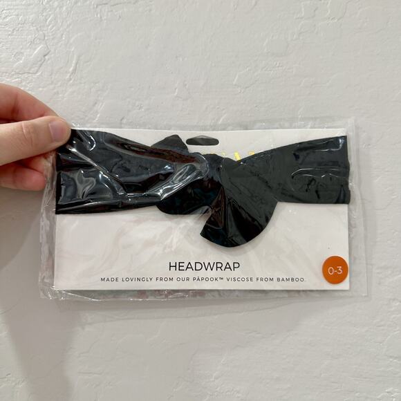 NWT Posh Peanut Black Headwrap Bow - Picture 1 of 3